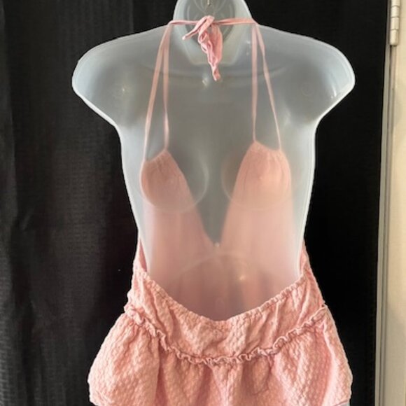 SEXY Pink Halter Top ~ 100% Cotton - Picture 5 of 7